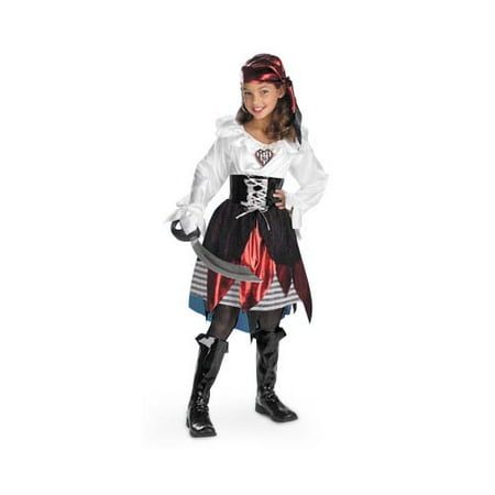 Pirate Lass Caribbean Wench Buccaneer Girl Fancy Dress Halloween Child
