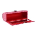 thumbnail image 4 of Leather Case Holder Storage Box With Mirror For Purse - Rose Red, as described, 4 of 7