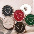 thumbnail image 6 of Round Metal Button with Hole Heart Button For Coat Shirt Cardigans Sewing, 6 of 17