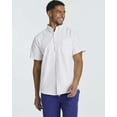 thumbnail image 3 of Real Essentials 3 Pack Men's Short-Sleeve Oxford Solid Button Down Collar Casual Shirts with Pocket (Available in Big & Tall), 3 of 6
