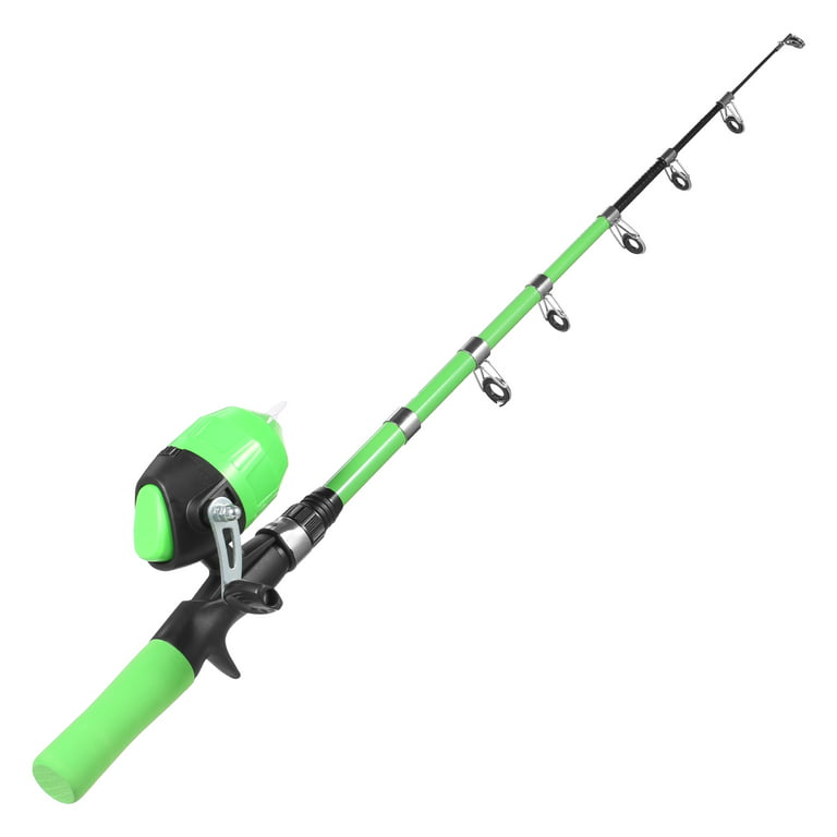 Leo Portable Telescopic Fishing Rod and Reel Combo for Kids Children Fishing Starter Kit Spincast Fishing Reel Fishing Pole Fishing Lures Jig Hooks