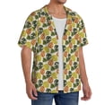 thumbnail image 2 of Pofeuu Monstera Leaves Print Mens Casual Short Sleeve Shirts Beach Summer Spread Collar Pocket Tops Men's Casual Short-sleeved Shirt-4X-Large, 2 of 5