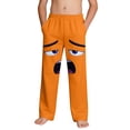 thumbnail image 2 of Kids Boys Girls Joggers Dizzy Expression Graphic Fleece-Touch Sweatpants Elastic Waist Trousers for Lounging, 4-13Y, 2 of 9
