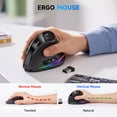 thumbnail image 6 of AOC Ergonomic Mouse, Wireless Rechargeable Vertical Mouse, 200H Working Time, 4800 DPI Optical Tracking, Silent Button, RGB, 2.4GHz Programmable Mice for Laptop, Desktop, MacBook, Black, 6 of 9