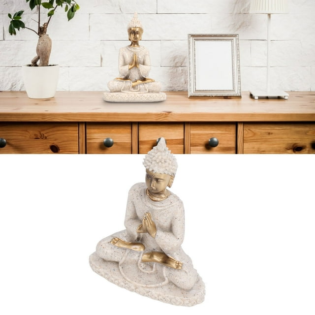 Adornos Estatuas de Buda Artesanía Artisan Grabado Fuerte Resina de Heladas Resina Estatua de Buda Meditante Para El Pasillo