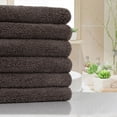 thumbnail image 3 of Unique Bargains 6-Pack 100% Cotton Absorbent Bathroom Towel Coffee Color, 3 of 8