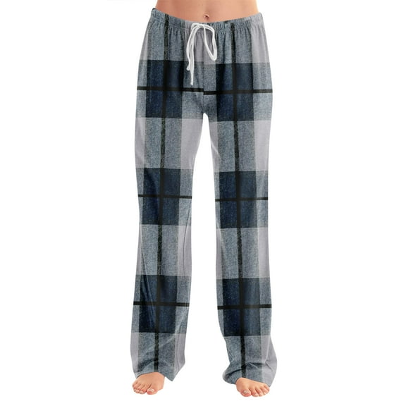 Adult Fashionable Loose Plaid Print Casual Pants/Pajamas for Home Lounge and Sleep, Comfortable and Stylish Design,Dark Gray,L