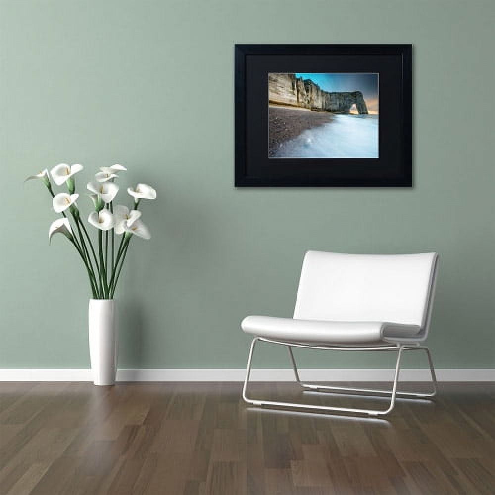 Trademark Fine Art "Gate to the Ocean" Canvas Art by Mathieu Rivrin, Black Matte, Black Frame
