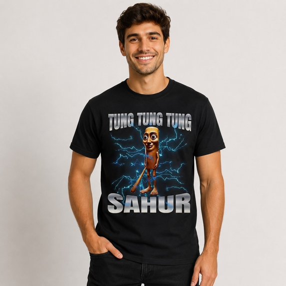 Tung Tung Tung Sahur Graphic T-Shirt, Unisex Classic Fit Cotton Tee
