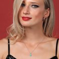thumbnail image 4 of Gem Stone King 14K White Gold Blue Apatite Pendant Necklace for Women | 0.82 Cttw | Gemstone Birthstone | Oval 7X5MM | With 18 inch Silver Chain, 4 of 6