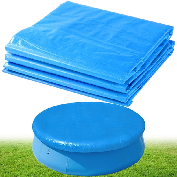 Cubierta de piscina YEXEXINM redonda inflable de 3,7 m con cordón