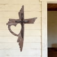 thumbnail image 5 of Wooden Cross Decor, Yrmaups Wooden Cross Decor, Wall Hanging Crucifix for Home, Office and Church, Spiritual Religious Gift for Christmas, Easter and Thanksgiving, Handcrafted Wood Cross for Bedroom, 5 of 6