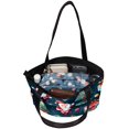 thumbnail image 5 of Christmas Canvas Leather Mix Hand-held Bag Twill Sponge Jeanette 30x10.5x39cm/11.8x4.1x15.4in, 5 of 5