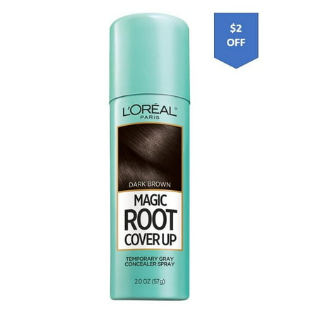 L'Oreal Paris Magic Root Cover Up Gray Concealer Spray, Medium Brown, 2