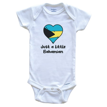 

Just A Little Bahamian Bahamas Flag Heart Baby Bodysuit