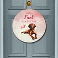 thumbnail image 2 of Every Fart is Love Note Vizsla Guilty Face Happy Valentine's Round Wood Sign Vizslas Dog Lover Gifts Idea Hanging Wall Home Decor - 01016, 2 of 5