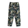 thumbnail image 3 of Lsque Watercolor Floral Print Women's Pajama Pants, Lounge Pant - Comfortable Home Wear,Elastic Waistband, Stylish Design-Small, 3 of 9