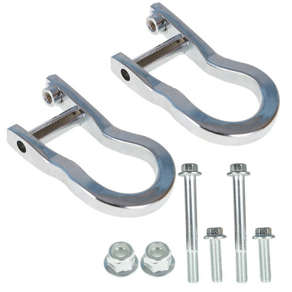 LABLT 2X Chrome Tow Hooks for 2007-2019 Chevrolet Silverado Sierra 1500 84072462