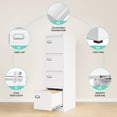 thumbnail image 4 of STANI 4 Drawer White File Cabinet with Lock, Vertical Filing Cabinets for Home Office, Metal Locking Office File Storage Cabinets with Drawers for Legal/A4, 4 of 11