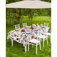 thumbnail image 4 of Boanket Outdoor Tablecloth with Umbrella Hole for Patio/Picnic/Party/Camping, Colorful Spring Floral Waterproof Table Cloth Rectangle Table Cover Washable, Watercolor Botanical (52"x 70"), 4 of 7