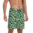 thumbnail image 2 of Balery Happy St. Patrick's Day Pantalones cortos de pijama de punto de algodón para hombre con cinturilla y bolsillos-X-Large, 2 of 6
