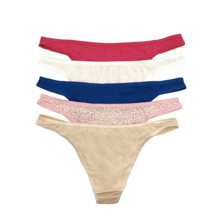 

Felina | So Smooth Modal Low Rise Thong | Panties | 5 Pack (All About July Small)