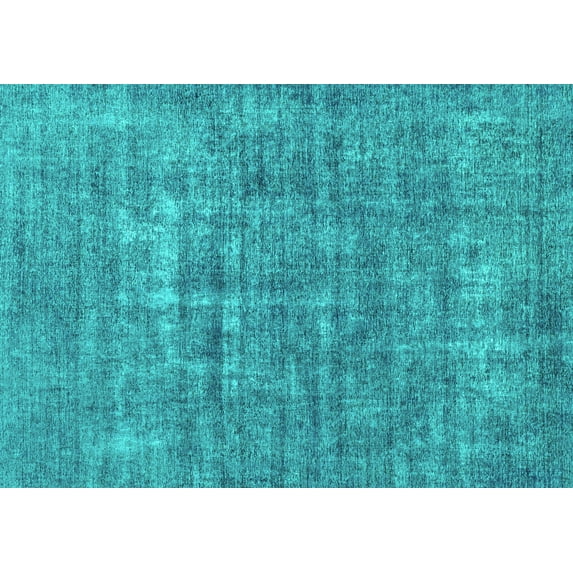 Ahgly Company Indoor Rectangle Abstract Turquoise Blue Modern Area Rugs, 6' x 9'