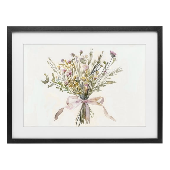 Stupell Industries Transitional Bouquet of Spring Wildflowers Black Framed Print Under Glass, 20 x 14, by Creative Studio