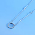 thumbnail image 2 of Women's Open Circle Cubic Zirconia Link Extension Pendant Necklace, 2 of 5