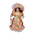 thumbnail image 4 of Muñeca de cerámica de 40 cm con vestido y sombrero para casa de muñecas. Naranja, 4 of 9