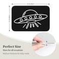 thumbnail image 3 of Alfombra de baño antideslizante súper suave transparente con diseño de nave espacial extraterrestre OVNI para baño, cocina, dormitorio, hogar, 15,75 x 23,62 pulgadas, 3 of 6