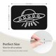 thumbnail image 3 of Alfombra de baño antideslizante súper suave transparente con diseño de nave espacial extraterrestre OVNI para baño, cocina, dormitorio, hogar, 15,75 x 23,62 pulgadas, 3 of 6