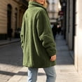 thumbnail image 5 of Smsaxvxz Womens Oversized Jacket Fuzzy Fleece Zip Up Jackets Comfy Soft Long Sleeve Warm Winter Coats Army Green M, 5 of 9