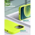 thumbnail image 3 of Compatible for iPhone 12 Case and iPhone 12 Pro Case 6.1 Inch with Silicone Shockproof Protective Slim Phone Case for iPhone 12/12 Pro with [Soft Touch Microfiber Lining]-Fluorescent Yellow, 3 of 14