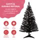 thumbnail image 2 of Árbol de Navidad con forma de ojo de sanguijuela negra de 4 pies con luces, 2 of 6