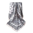 thumbnail image 3 of ZQUUVOU Square Satin Head Scarf for Women Silk Bandana Scarf Satin Hair Scarves Elegant Neck Scarf Hair Sleeping Wraps White, 3 of 5