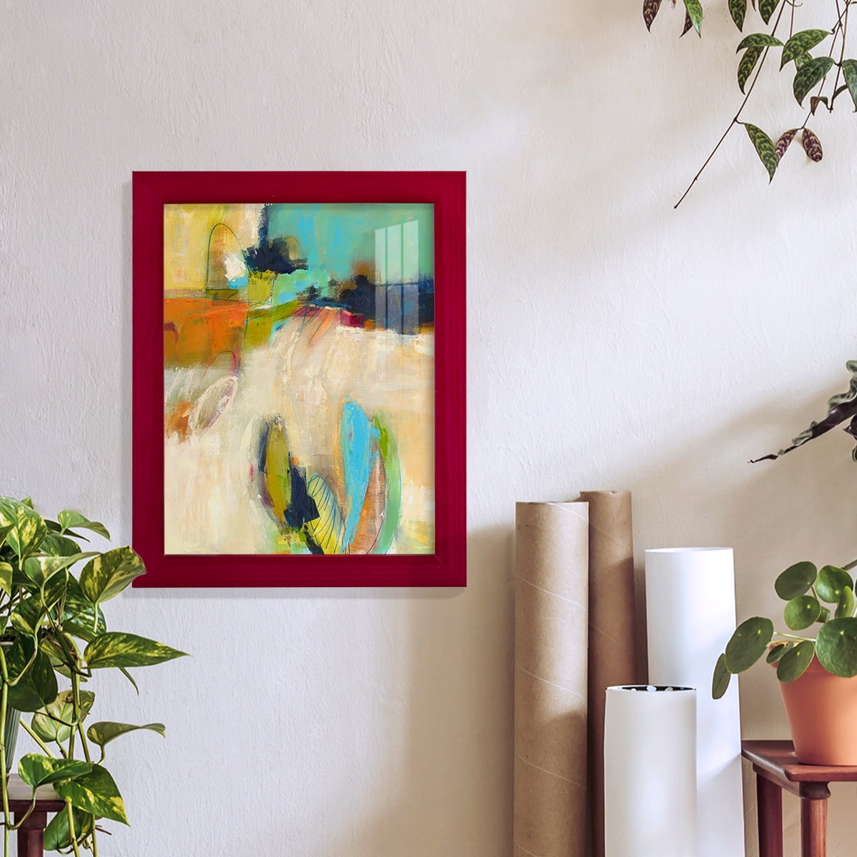 It All Adds Up - Framed Print w/glass - Cherry Red