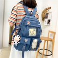 thumbnail image 3 of LHSHID Kawaii Backpack With cute plush pendant and Kawaii pins,Backpack Cute Kawaii Backpack for School, 3 of 6