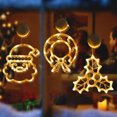 thumbnail image 3 of Christmas atmosphere decorative light LED light Christmas Green Santa suction cup light window light Hanging light window, 3 of 5