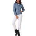 thumbnail image 2 of CHAQUETA DE PLUMAS CON CAPUCHA PARA MUJERES INSPIRADA CHIC, CORTA, EMPACABLE, ULTRA LIGERA, INVIERNO, TALLA XL, AZUL, 2 of 5