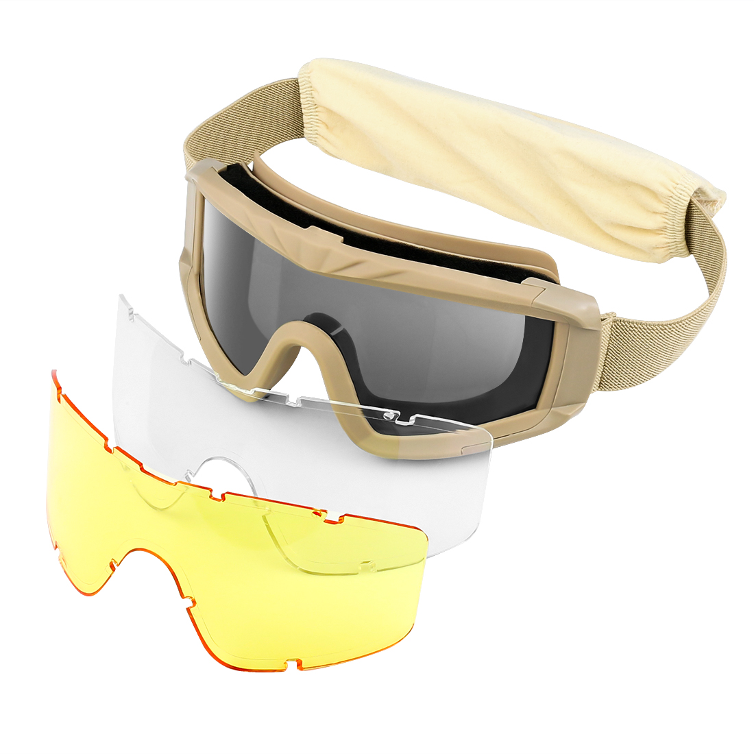 Xaegistac Airsoft Goggles Anti-Fog Safety Glasses for Hunting and Cycling