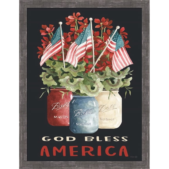 Great Art Now God Bless America by Cindy Jacobs, Framed Wall Art, 16.75W x 21.75H
