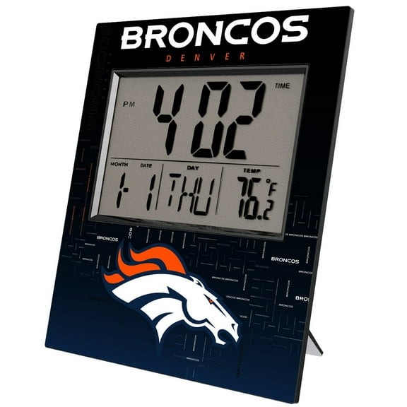 Keyscaper Denver Broncos Quadtile Digital Desk Clock