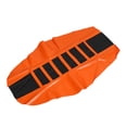 thumbnail image 1 of Motocicleta Imitación Cuero Asiento Cubierta Asiento Cojín Naranja Negro, 1 of 1