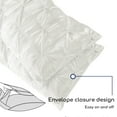 thumbnail image 4 of MR&HM Satin Comforter Queen Set 3pcs, Pintuck Beddding Sets with Comforter and 2 Pillow Shams, Soft Fluffy Silky Comforter for All Season (Queen, Ivory), 4 of 7