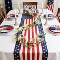 thumbnail image 1 of YiJuHui Independence Day Garland Patriotic Tinsel Decorations Fireplace Mantle Window Ornaments Red White Blue Green Floral Patterned Holiday Party Supplies Home Decor, 1 of 6