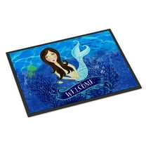 Carolines Treasures VHA3010MAT Welcome Mermaid Door Mat Indoor Rug or Outdoor Welcome Mat 18x27 Doormat  18H X 27W