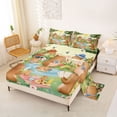 thumbnail image 2 of Erosebridal Kids Jungle Capybara Full Size Sheets, Rustic Camping Bed Sheets, 4-Piece, 2 of 5