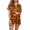 Orange, variant on WTOBBY Ladies' Halloween Printed Pajama Set Loose Fit Casual Short Sleeve Top & Elastic Waist Shorts Two-Piece Sleepwear Comfortable Loungewear Home Outfit,Black L