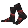thumbnail image 2 of Bingfone Compression Socks for Women and Men Long Socks for Running Athletic Cycling Nurse- Red Glitter1, 2 of 7